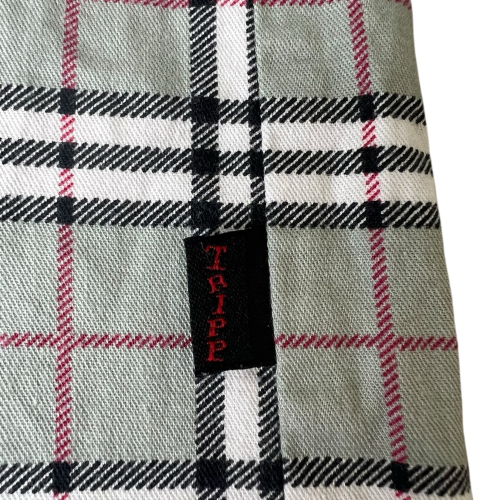 Tripp NYC Men’s Medium Goth Plaid Black/Red Checked Button Up Shirt - Picture 5 of 14